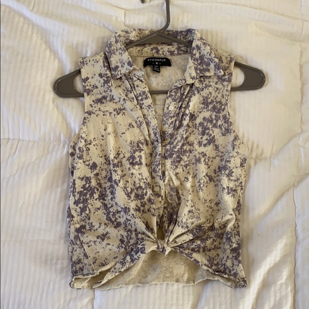 Urban Outfitters cropped tie shirt